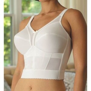 Carnival White Full Figure Camisole Longline Bra Size 44DDD